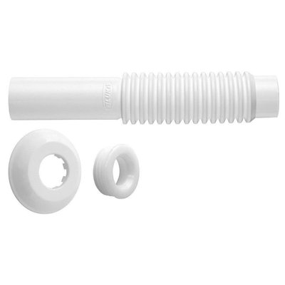 Tubo de Ligação Ajustável para Vaso Sanitário Branco Blukit