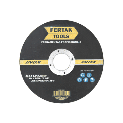 Disco de Corte Inox 4.1/2'' X 1.2 X 22mm Fertak