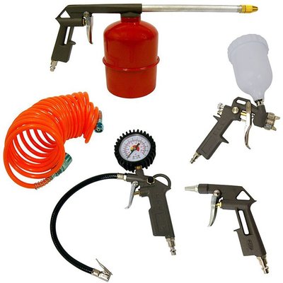 Pistola Pintura Kit Com 5 Peças Para Compressor Intech Machine