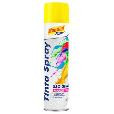Tinta Spray 400ml Uso Geral Amarelo Mundial Prime