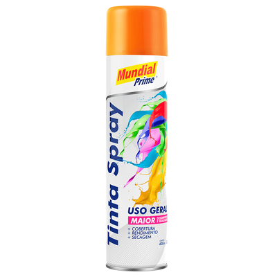 Tinta Spray 400ml Uso Geral Laranja Mundial Prime
