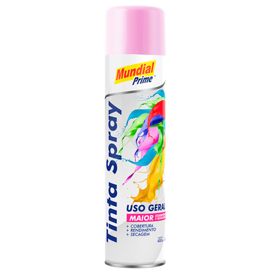 Tinta Spray 400ml Uso Geral Rosa Mundial Prime