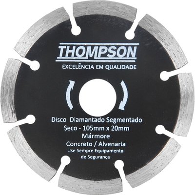 Disco Diamantado Segmentado 105 x 20mm Thompson