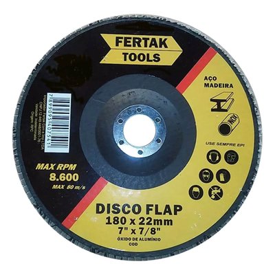 Disco Flap Cônico 7" - 180 mm  Grão 60 Fertak