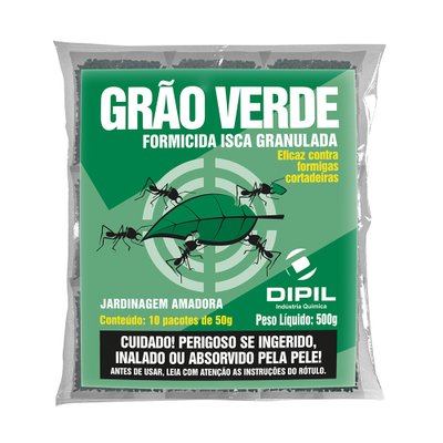 Formicida Isca Granulada 10 Pacotes com 50g Grão Verde Dipil