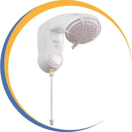 ducha Hydra eletrônica branca multitemperaturas fácil instalação