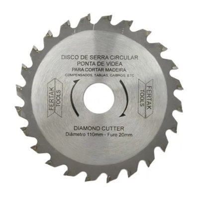 Disco de Serra Circular 110 mm x 20 mm x 40 Dentes Fertak