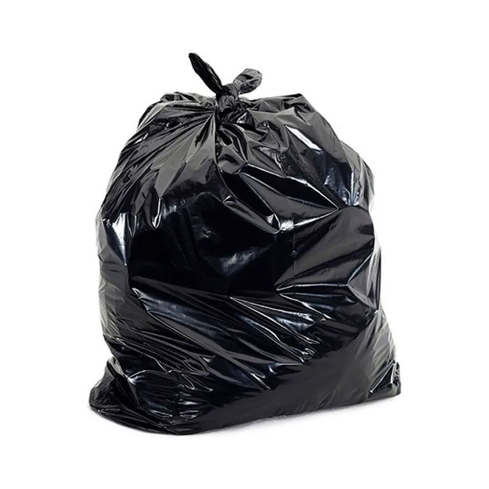 13997 saco plastico preto para lixo leve de 100 litros 70 x 85cm pacote com 100 unidades nobre