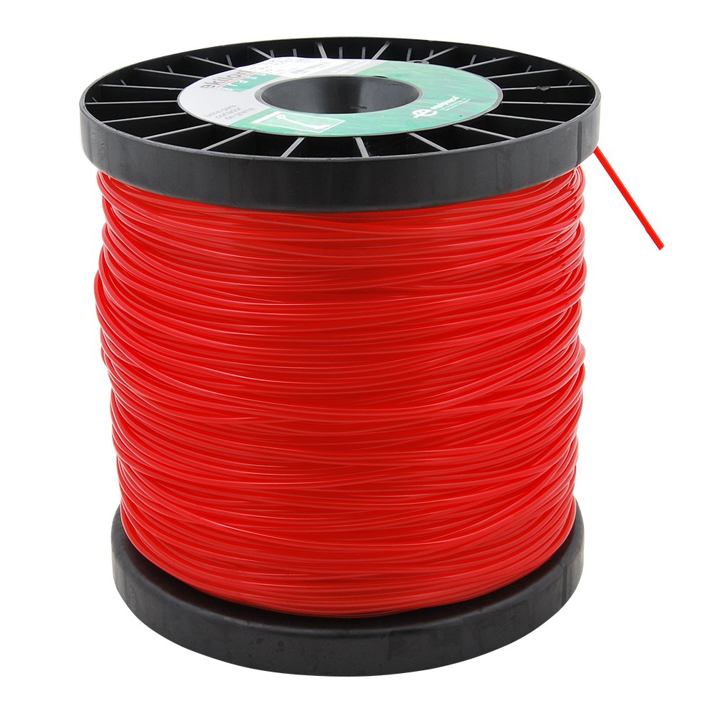 1 fio de nylon para aparador de grama vermelho 500g ekilon