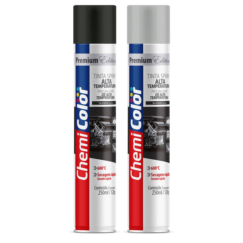 tinta spray alta temperatura premium edition 250ml chemicolor
